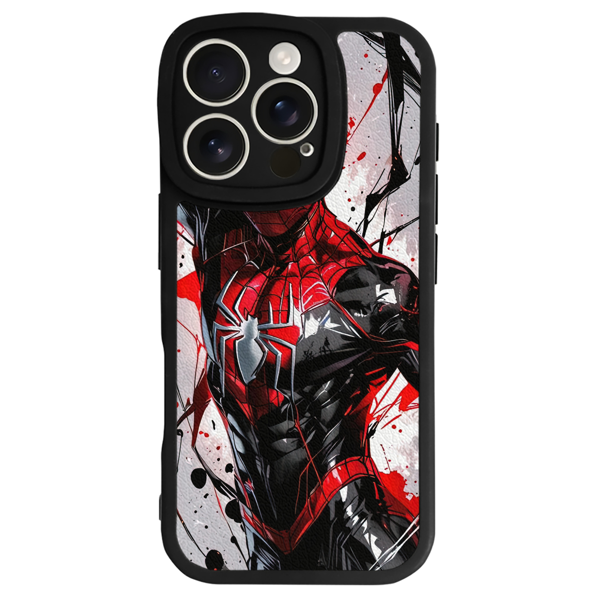 （画像用） Spider Man スパイダーマン 【iPhone 16シリーズ対応】シリコンスマホケース（レザー調） 材質：シリコン